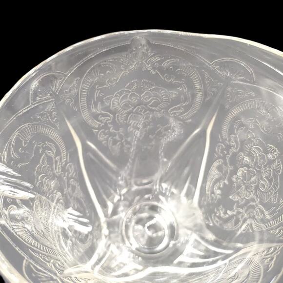 Hazel-Atlas ROYAL LACE Clear Depression Glass Footed Creamer, 2 Open Sugar Bowls - Picture 8 of 8